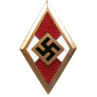 Gold Hitlerjugend membership badge, B-Ausgabe duplicate, RZM M1/120. Espenlaub militaria