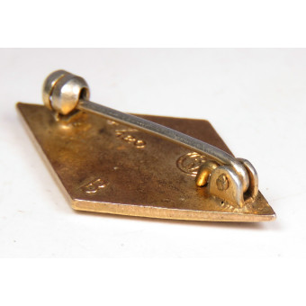 Gold Hitlerjugend membership badge, B-Ausgabe duplicate, RZM M1/120. Espenlaub militaria