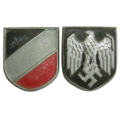 Set of side shields for Wehrmacht tropical helmet, zinc