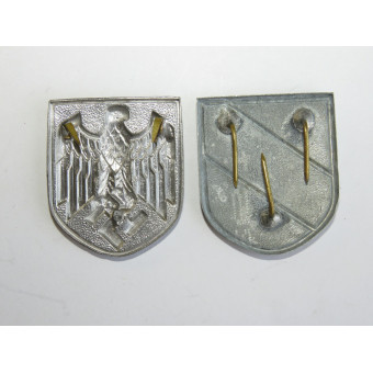 Комплект накладных щитков на тропический шлем вермахта, цинк. Espenlaub militaria