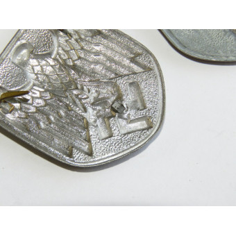 Комплект накладных щитков на тропический шлем вермахта, цинк. Espenlaub militaria