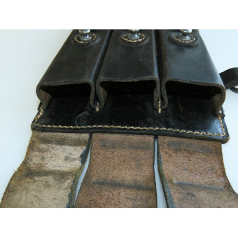 Кожаный подсумок для MP40, чёрный