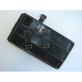 Кожаный подсумок для MP40, чёрный