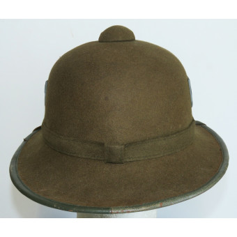 German tropical felt helmet with zinc emblems, 1942. Espenlaub militaria