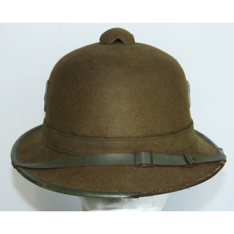 German tropical felt helmet with zinc emblems, 1942. Espenlaub militaria