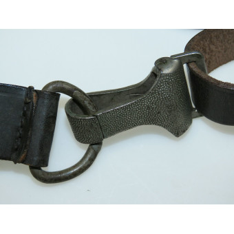 Портупея для формирований NSDAP, тёмно-коричневая кожа. Espenlaub militaria