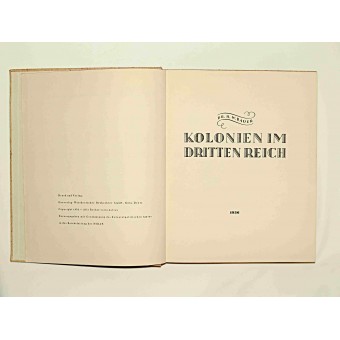 Colonies in the Third Reich, vol. 2.  Dr. H.W. Bauer.. Espenlaub militaria