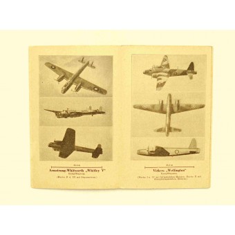 Складной буклет Службы идентификации самолетов- фронтовые самолёты Британии. Espenlaub militaria