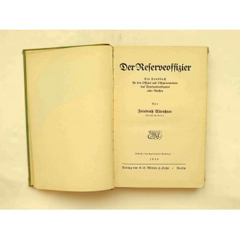 Library of German officer- The reserve officer. Espenlaub militaria