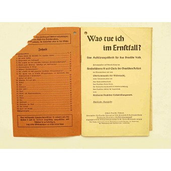 ¿Qué hago en una emergencia? Un folleto educativo para el pueblo alemán. Espenlaub militaria