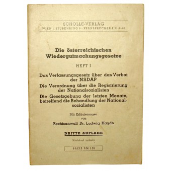 Oostenrijkse wet uit 1945 op het A -verbod op de NSDAP. Espenlaub militaria