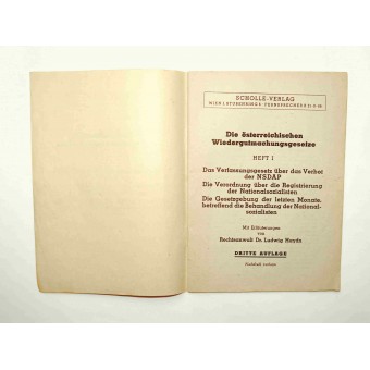 Österreichisches Gesetz von 1945 über das Verbot der NSDAP. Espenlaub militaria