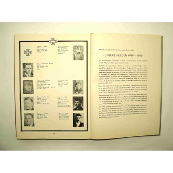 1959 utgiven österrikisk bok med namn och foton på soldater som förolyckats i kriget.. Espenlaub militaria