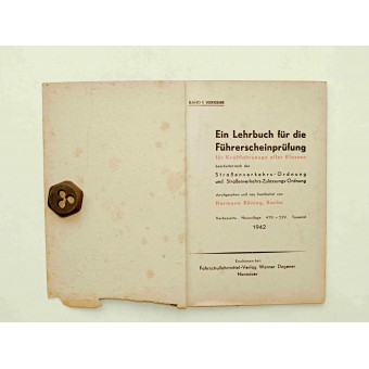 Un manuel pour le test de conduite dans le 3ème Reich. Espenlaub militaria