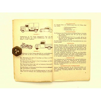 A textbook for the driving test in 3rd Reich. Espenlaub militaria