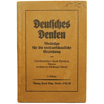 Histoire dune pensée allemande NSDAP - Contributions pour léducation idéologique. Espenlaub militaria