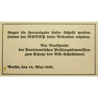 NSDAP:s tyska tankesättets historia - bidrag till den ideologiska utbildningen. Espenlaub militaria