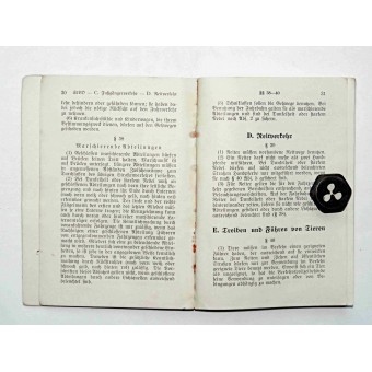 Regelregels van het 3e Reich in 1937. Espenlaub militaria
