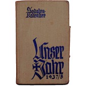 Calendario de bolsillo del soldado alemán 1937/38