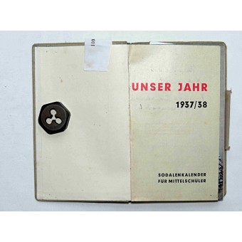 Calendario de bolsillo del soldado alemán 1937/38. Espenlaub militaria