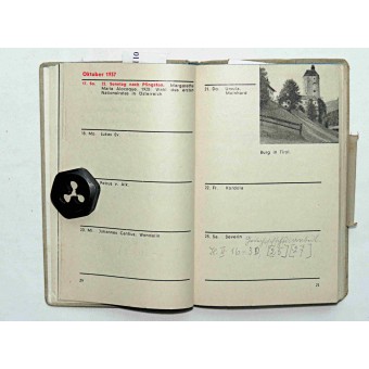 Calendrier de poche du soldat allemand 1937/38. Espenlaub militaria