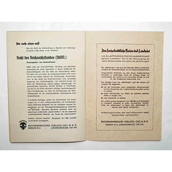 Viljelijä ja hänen laki, ReichsnährStand -julkaisut - numero 3. Espenlaub militaria