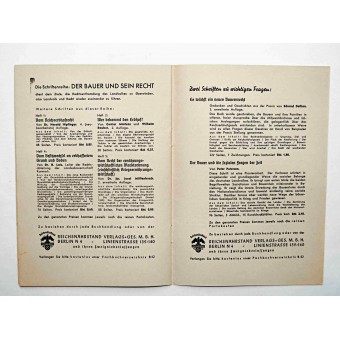 Lagriculteur et sa loi, série de publications de la Reichsnährstand - numéro 3. Espenlaub militaria