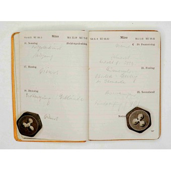 Dagbok från 1941 som användes av en tysk soldat. Espenlaub militaria
