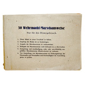 50 pcs of Wehrmacht marching passes. Espenlaub militaria