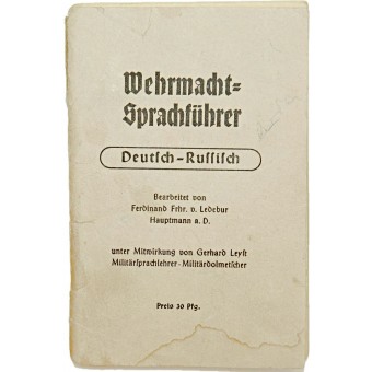 Dizionario tascabile per wehrmacht. Russo-tedesco.. Espenlaub militaria