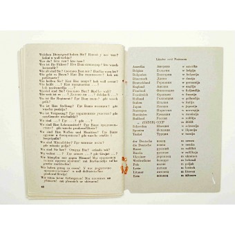 Pocket Woordenboek voor Wehrmacht. Russisch-Duits. Espenlaub militaria