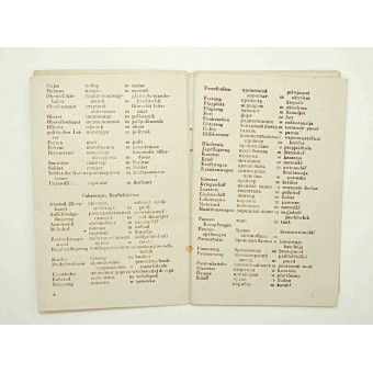Pocket dictionary for Wehrmacht. Russian-German. Espenlaub militaria