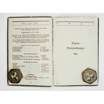 Soldater Taschen-Vormerk-Kalender 1941. Espenlaub militaria
