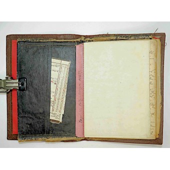 Wehrmacht Unteroffizier wallet with papers and diary with some combat entries. Espenlaub militaria