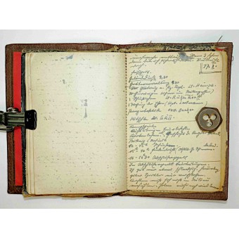 Wehrmacht Unteroffizier plånbok med papper och dagbok med några stridsuppgifter. Espenlaub militaria