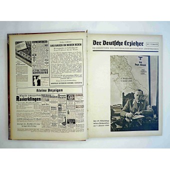 Der Deutsche Erzieher, Reichsleitung des Nationalsozialistische Lehrerbundes, Inhaltsverzeichnis des Jahrgangs 1939 (Heft 1-21). Espenlaub militaria