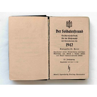 Agenda de bolsillo del soldado alemán. 1942 años. Espenlaub militaria