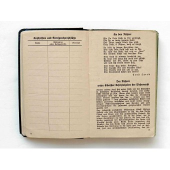 Pocket diary of German soldier. 1942 year. Espenlaub militaria
