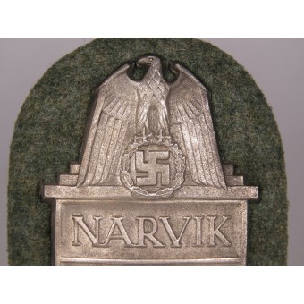 Escudo de brazo Narvik 1940 Junker. Tipo 1.1. Zinc. Espenlaub militaria