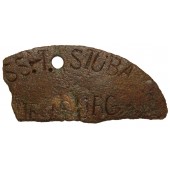 Part of the dog tag SS- T STUBA Oranienburg