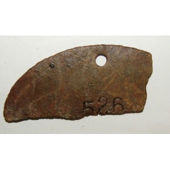 Part of the dog tag SS- T STUBA Oranienburg. Espenlaub militaria