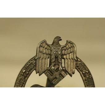 Panzerkampfabzeichen in Silber mit Einsatzahl-50, PAB in Silber für 50 Einsatztage.. Espenlaub militaria