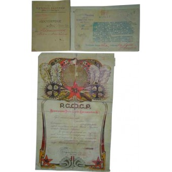 Documents davant-guerre groupe délivré au commandant RKKA. Espenlaub militaria