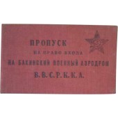 Befristete Militärgenehmigung aus der Vorkriegszeit ID