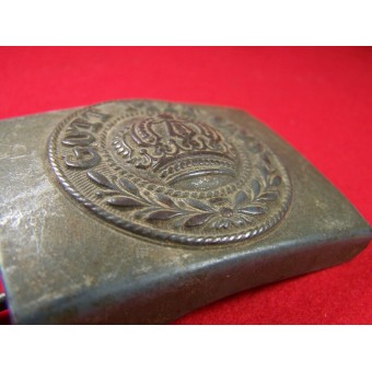 Steel zinc coated war time issue Imperial Prussian buckle. Espenlaub militaria