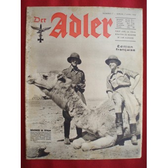 WW2 Der Adler francesa Lengua de abril de 1942.. Espenlaub militaria
