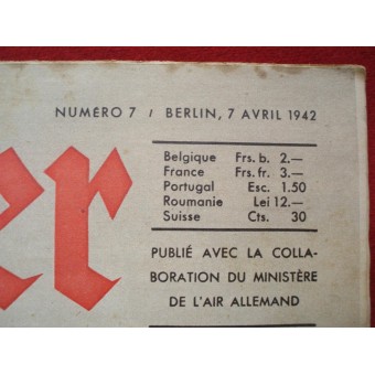 ww2 Der ADLER Französische Sprache April 1942.. Espenlaub militaria