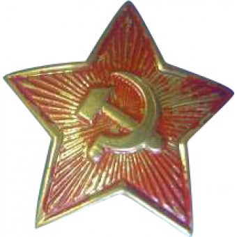 WW2 Sovietica esercito russo di medie dimensioni in ottone coccarda stelle. Espenlaub militaria