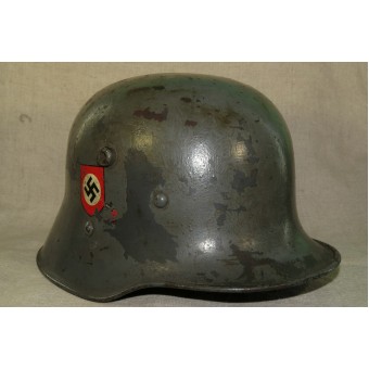 3 ème Reich Double Decal Polizei, casque dacier autrichien M 16. Espenlaub militaria