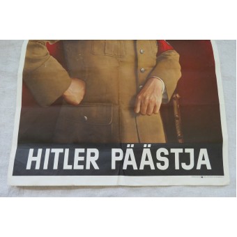 3. valtakunnan alkuperäinen propagandajuliste Hitlerin kanssa. Espenlaub militaria